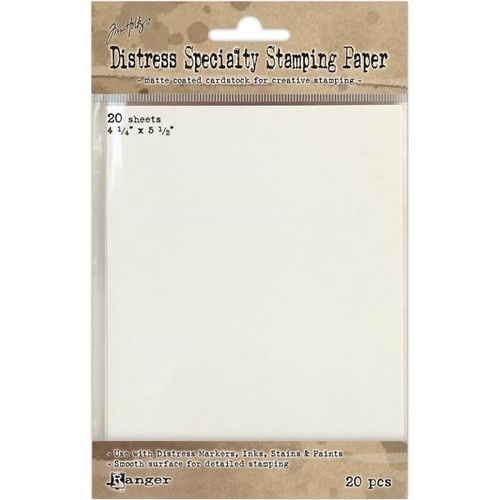 Tim Holtz Distress Specialty Stamping Paper 4.25X5.5 20 Sheets 
