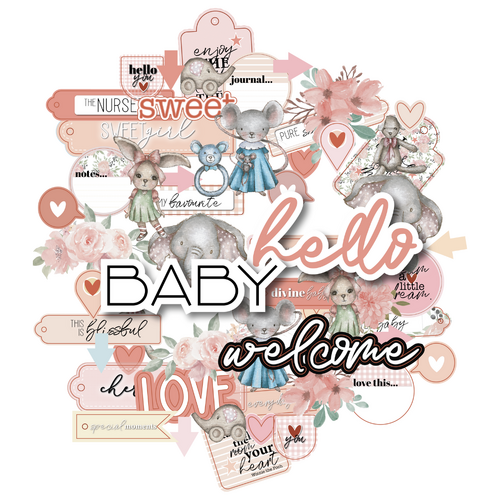 Uniquely Creative Die Cuts Hey Baby Girl Creative Cuts