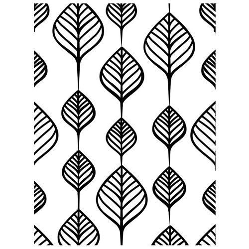 Ultimate Crafts A2 Embossing Folder Screen of Leaves 