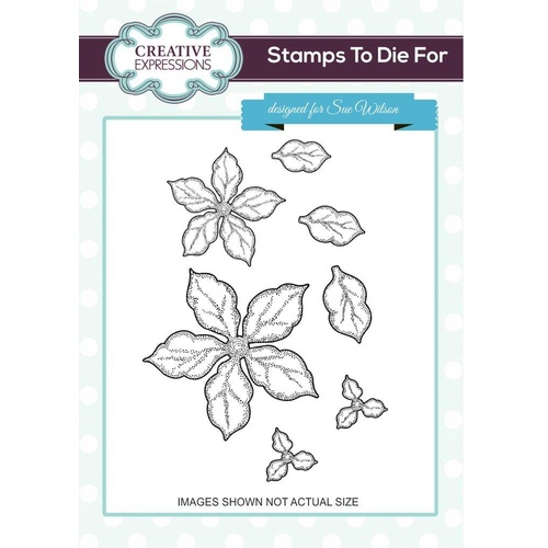 Sue Wilson Stamps Shaded Poinsettia Additions UMS727 
