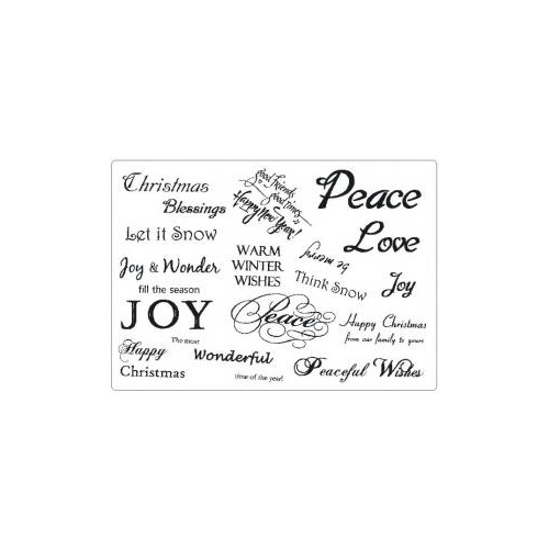 Creative Expressions Winter Greetings A5 Stamp Plate 