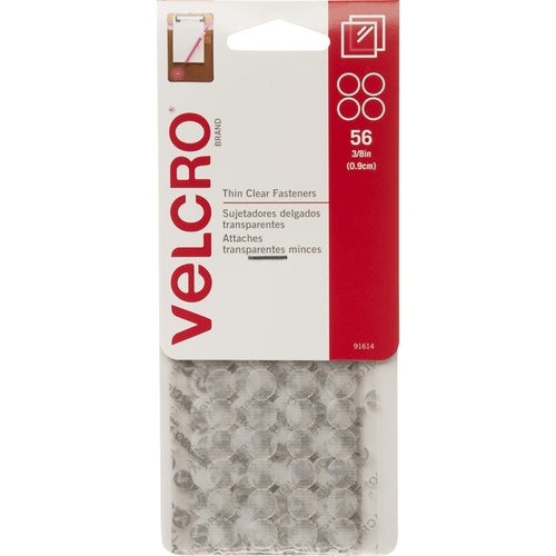 VELCRO Brand Thin Fasteners Dots 3/8 Inch 56/Pkg 