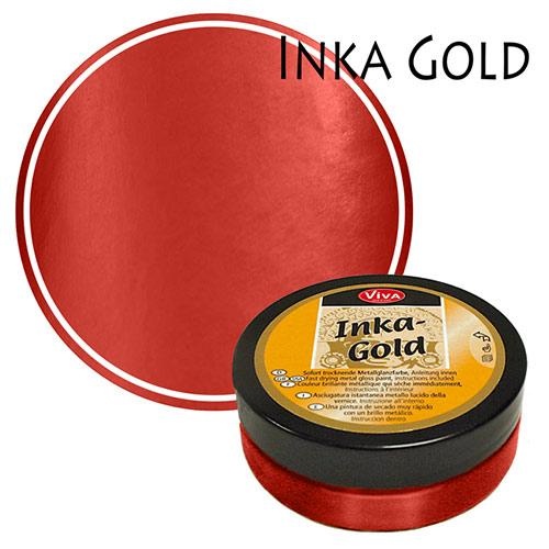 Viva Decor Inka Gold Metal Gloss Paint 62.5gm Lava Red